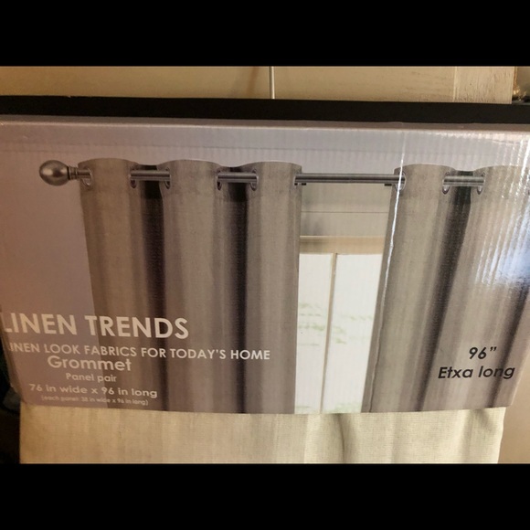 Curtains pair of panels Sz 74x96 - Picture 3 of 4